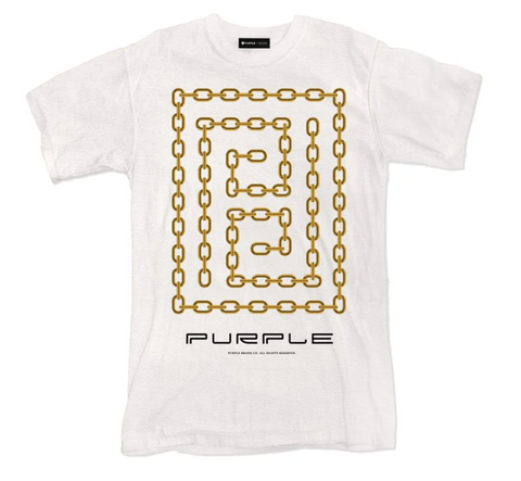 Purple Brand Textured Jersey SS Chain Coconut Milk Tee