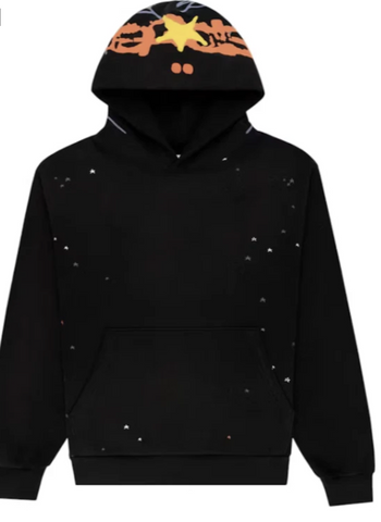 Sp5der Heavy Web Hoodie Black