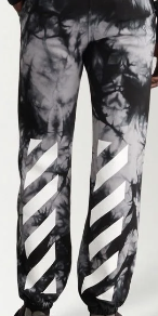 Off-White marbled stripe-print sweatpants