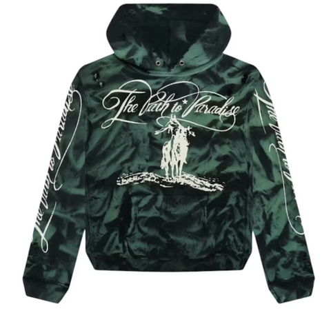 Hellstar Marble Paradise Hoodie Green Pre-Owned