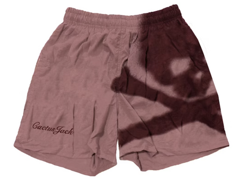 Travis Scott Cactus Jack For Mastermind Skull Shorts Washed Red