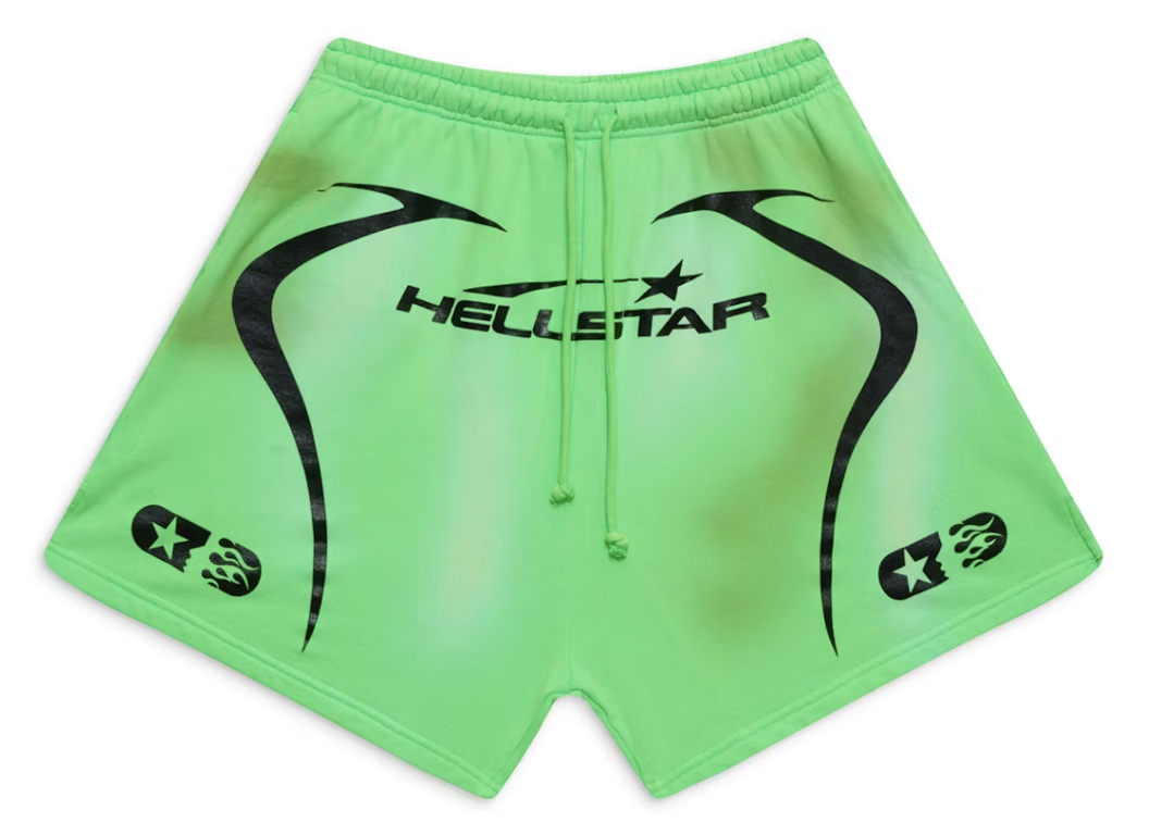 Hellstar Warm Up Shorts Neon Green