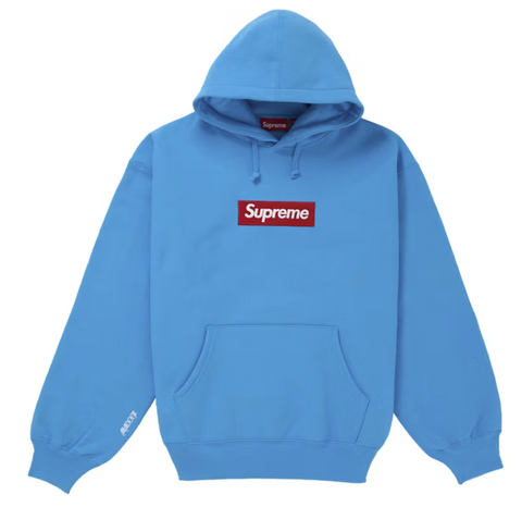 Supreme Box Logo Hooded Sweatshirt (FW25) Cyan