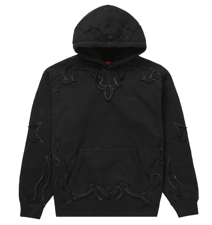 Supreme Western Cut Out Hooded Sweatshirt Black Pre-Owned