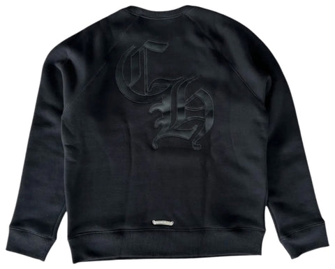 Chrome Hearts Embroidered Triple Cross CH Crewneck Black