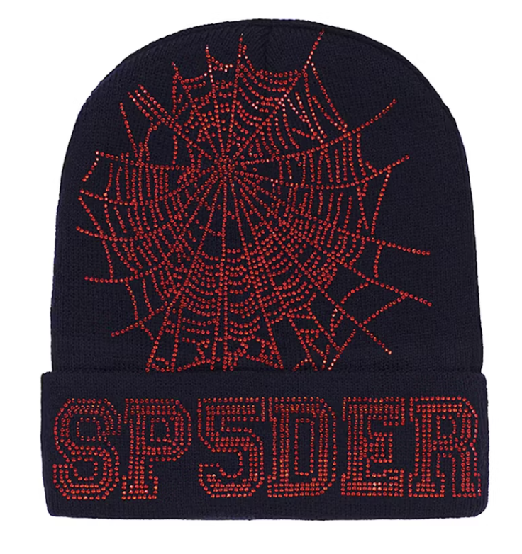 Sp5der Web Beanie Navy/Red