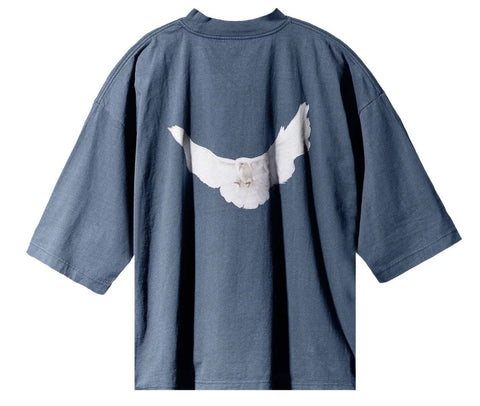Yeezy Gap Engineered by Balenciaga Dove 3/4 Sleeve Dark Blue Tee