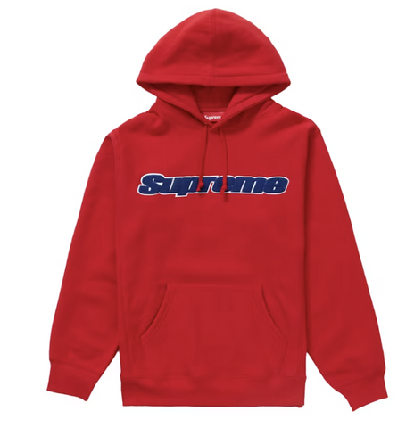 Supreme Chenille Hooded Sweatshirt Red Pre-Owned