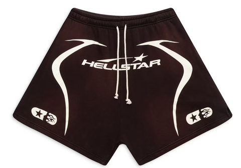 Hellstar Warm Up Shorts Brown