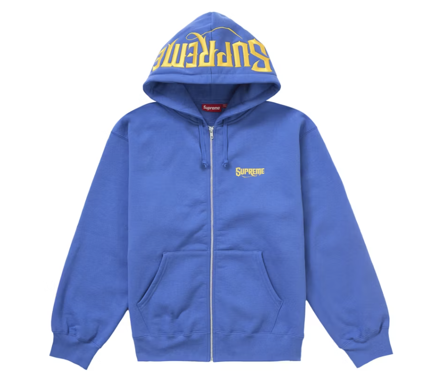 Supreme Mister Cartoon Zip Up Hooded Sweatshirt
