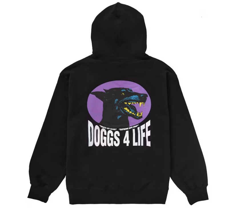 Supreme Doggs Hooded Sweatshirt Black