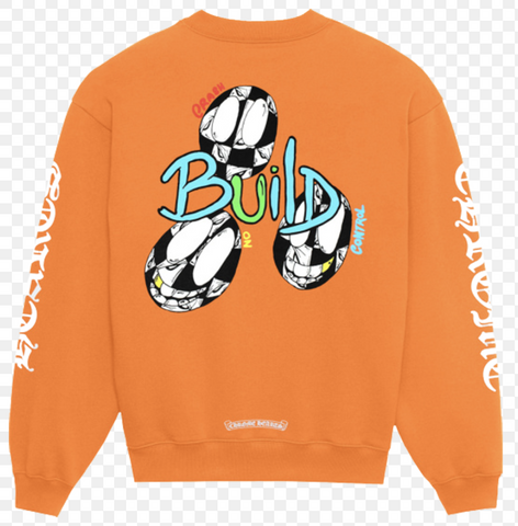 Chrome Hearts Matty Boy "Build" Crewneck Orange