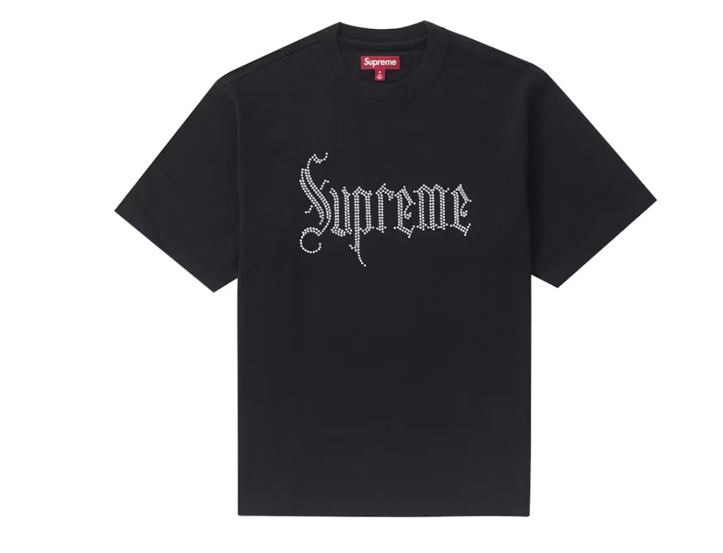Supreme Rhinestone S/S Top Black