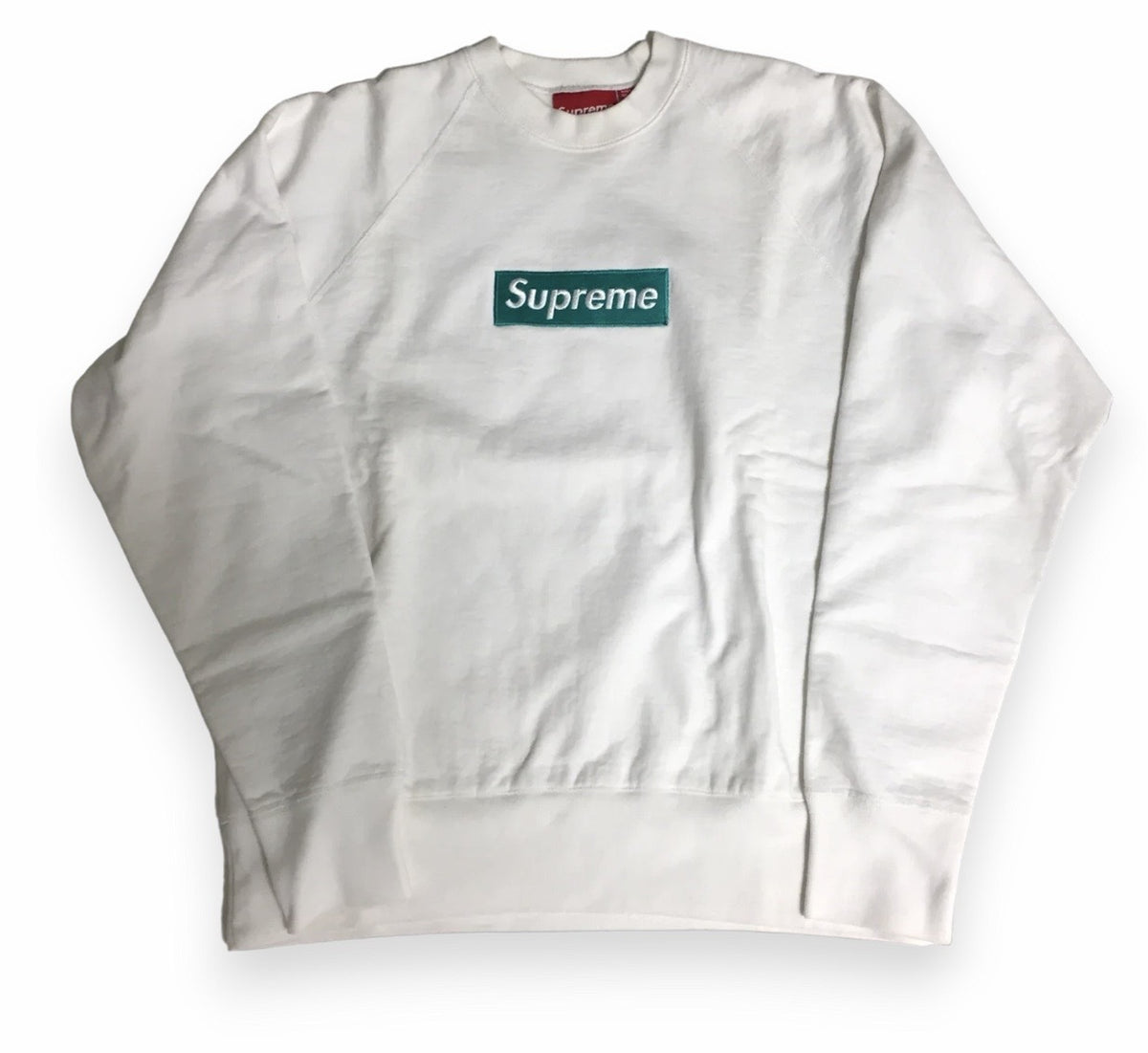 Supreme 2005 Teal White Box Logo Crewneck Pre-Owned