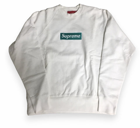 Supreme 2005 Teal White Box Logo Crewneck Pre-Owned