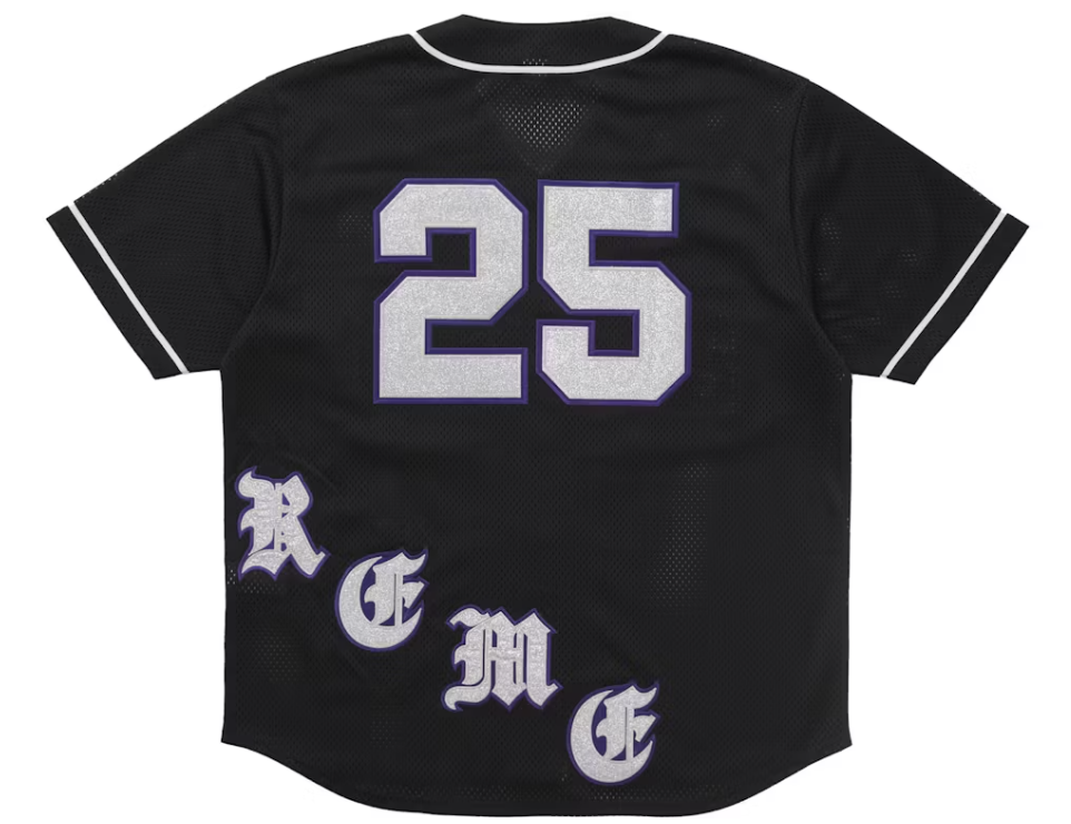 Supreme Old English Baseball Jersey Black