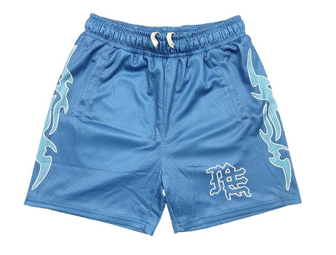 Mixed Emotion Blue 'Lightning' Shorts