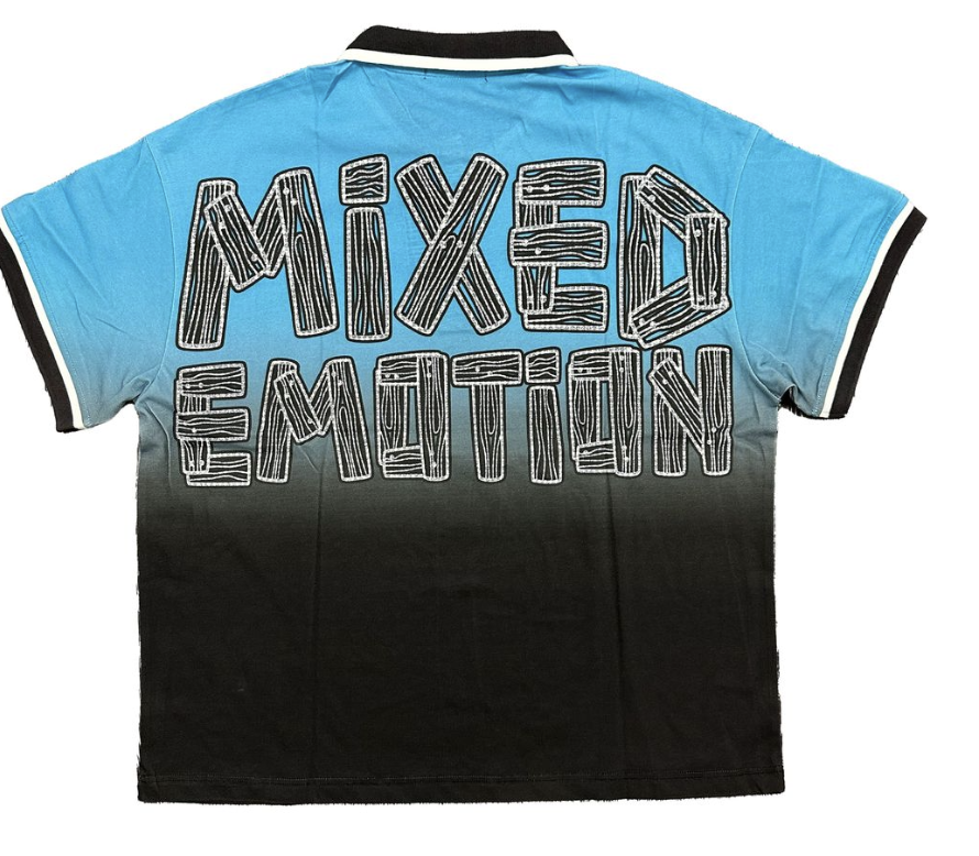 Mixed Emotions Blue “Road Rage” Collar Tee