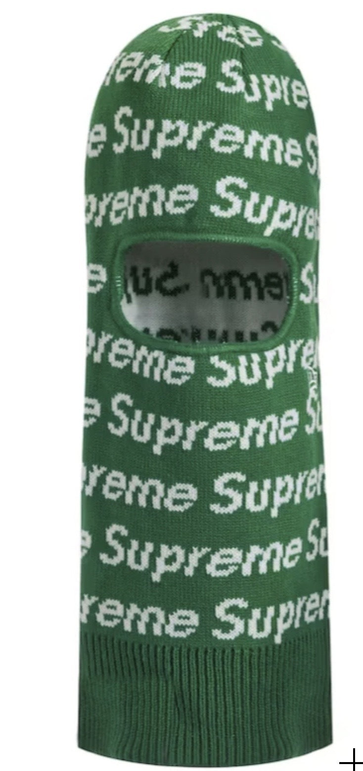 Supreme New Era Repeat Green Balaclava