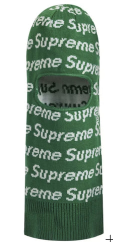 Supreme New Era Repeat Green Balaclava