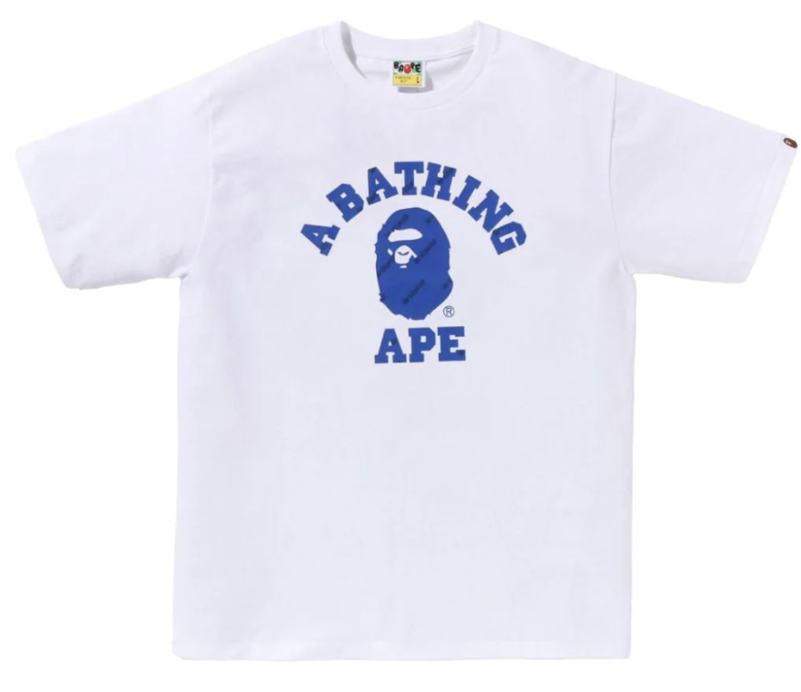 BAPE Hexagram cotton T-shirt White/Blue