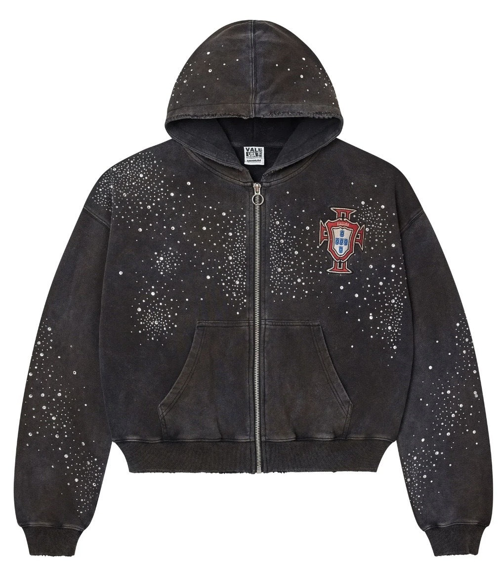 VALE Black Cluster Zip Up