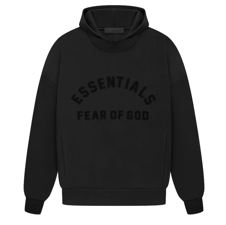 Fear of God Essentials Arch Logo Hoodie Jet Black