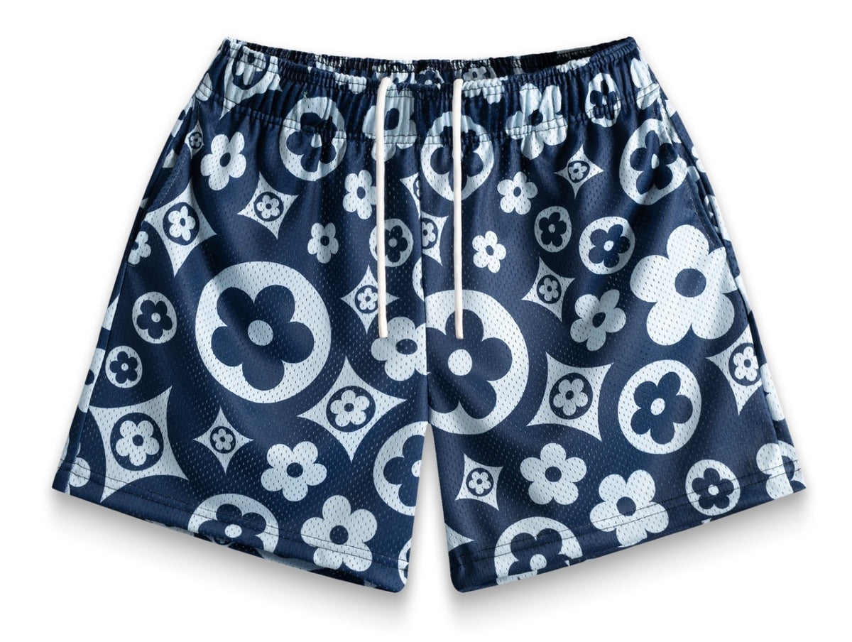 Bravest Studios Navy Flower Shorts