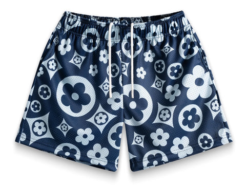 Bravest Studios Navy Flower Shorts