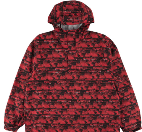 Supreme World Famous Taped Red Hooded Pullover Pre-Owned