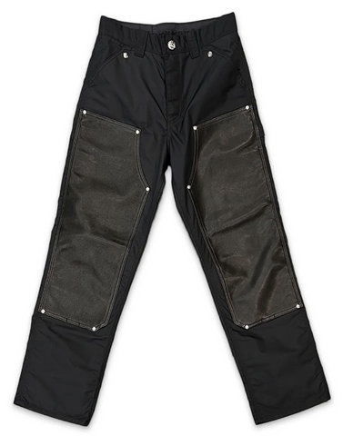 Chrome Hearts Nylon Leather Carpenter Pants Black
