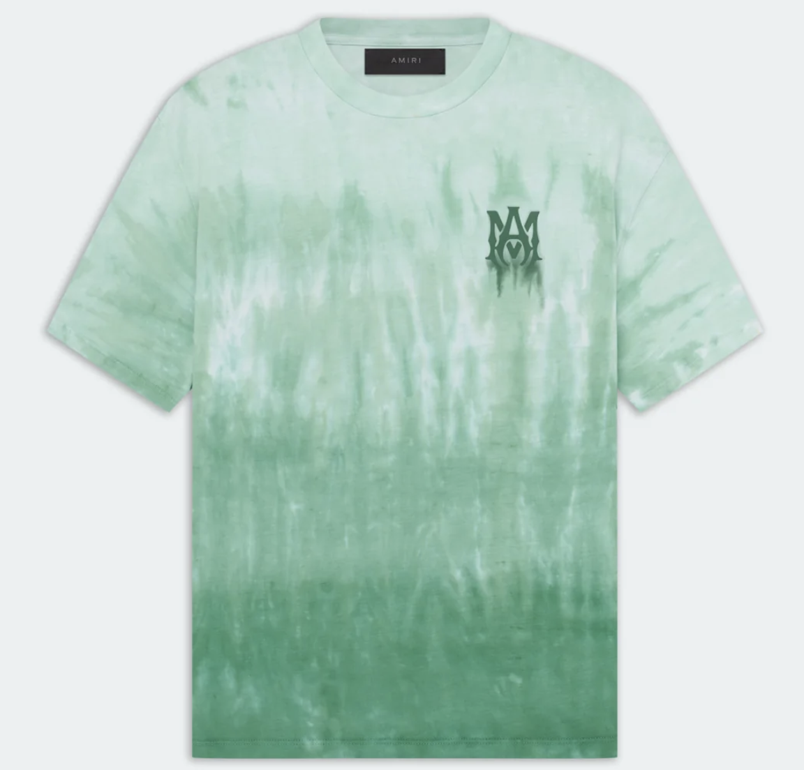 AMIRI Dip Dye MA Logo Mineral Green Tee