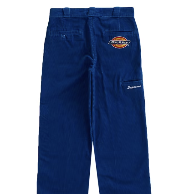 Supreme Dickies Double Knee Corduroy Work Pant Royal Cut-Off's