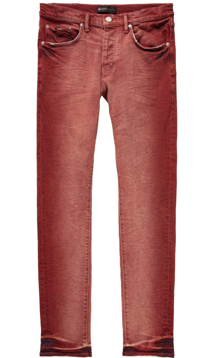 Purple Brand Red Washed Skinny Jeans
