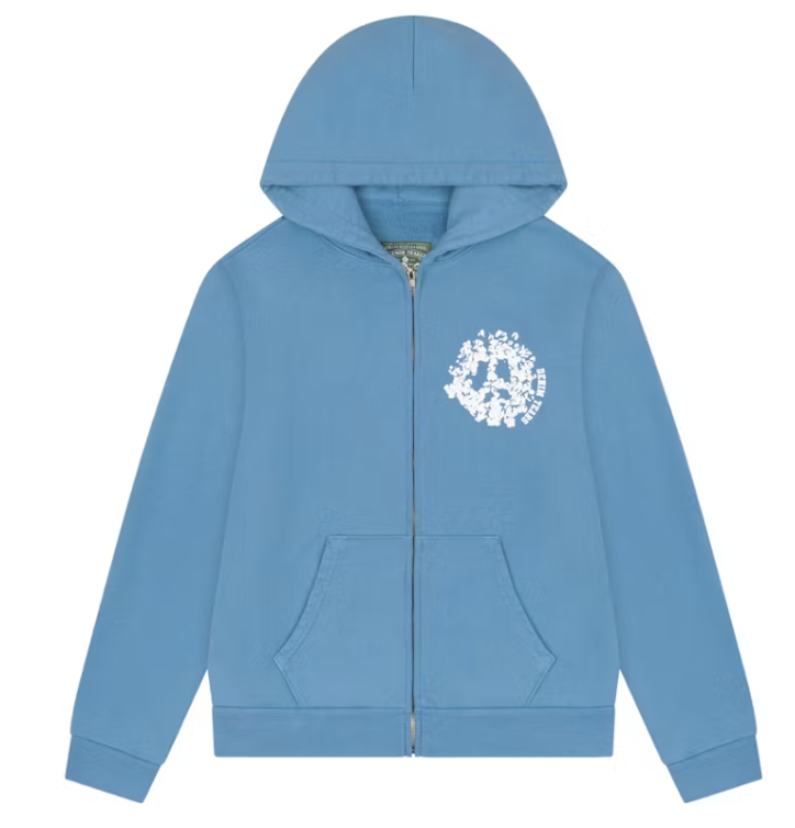 Denim Tears Denim University Zip Hoodie Light Blue