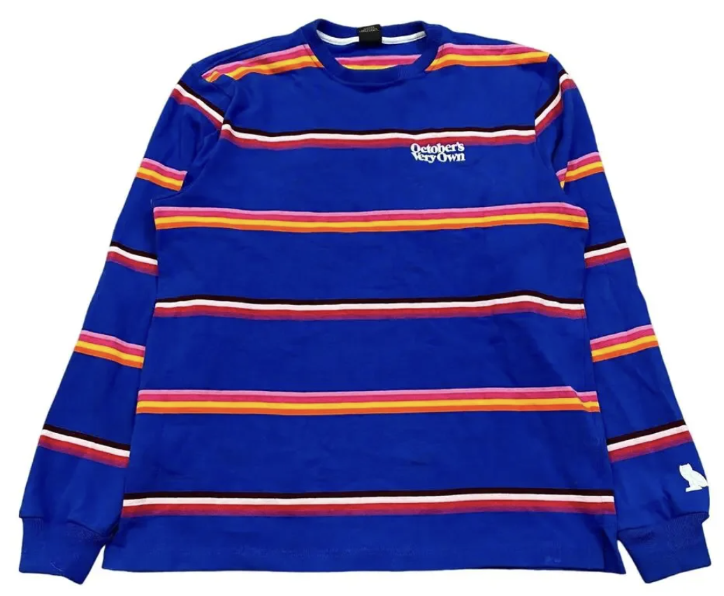 October's Very Own OVO Men's Striped Sweatshirt Pre-Owned