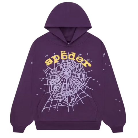 Sp5der Star OG Web V2 Hoodie Purple