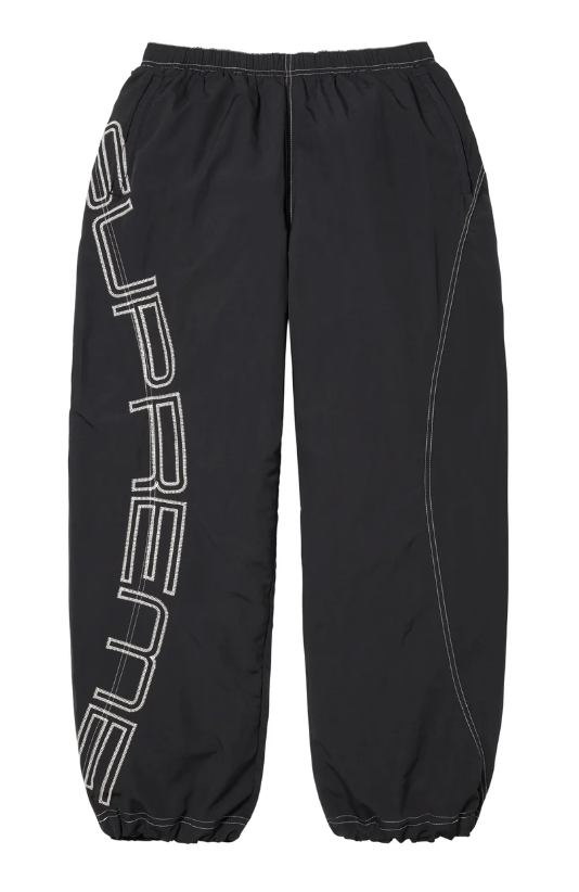 Supreme Spellout Embroidered Track Pant Black