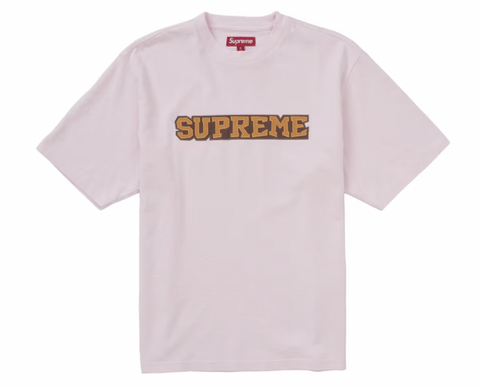Supreme Satin Appliqué S/S Top Light Pink