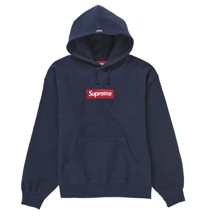 Supreme Box Logo Hooded Sweatshirt (FW24) Navy