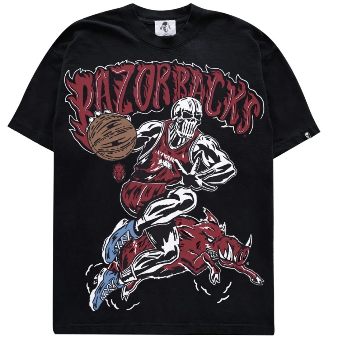 Warren Lotas Arkansas Razorbacks Black Tee