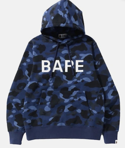 BAPE Navy Crystal Logo Camo Hoodie Pre-Owned