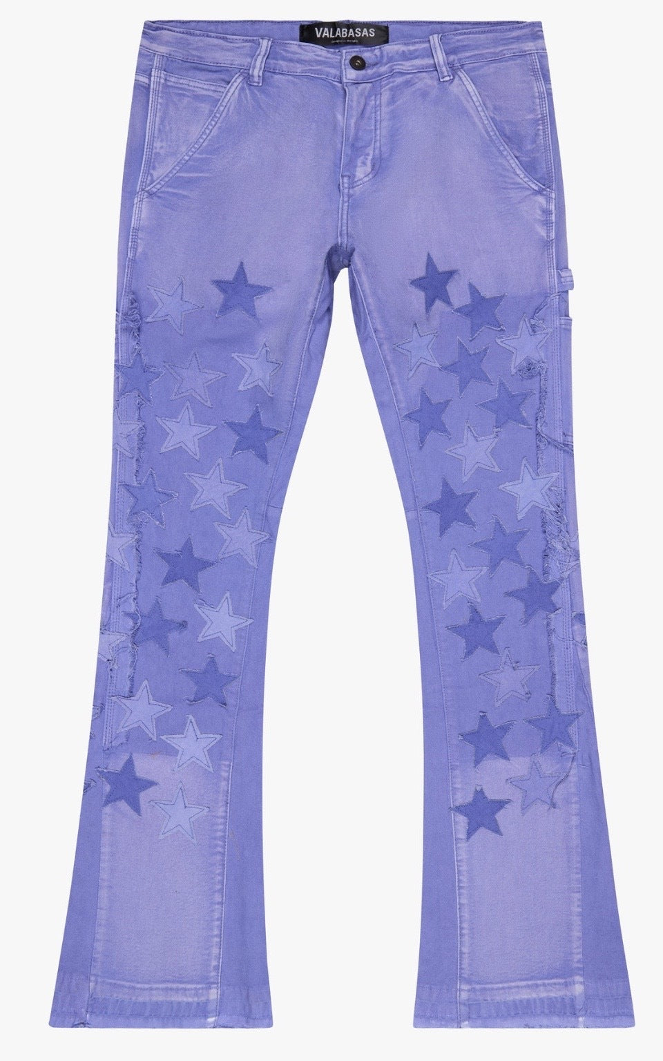 Valabasas "V-STARS” PURPLE WASHED STACKED FLARE JEAN