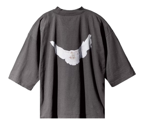 Yeezy Gap Engineered by Balenciaga Dove 3/4 Sleeve Washed Grey Tee