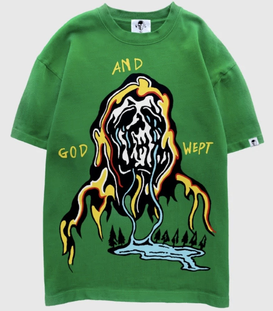 Warren Lotas "And God Wept" Green Tee