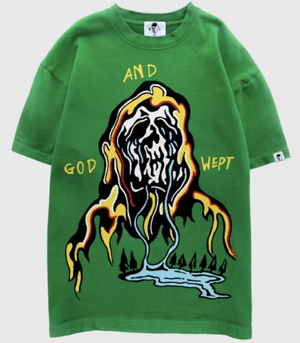 Warren Lotas "And God Wept" Green Tee
