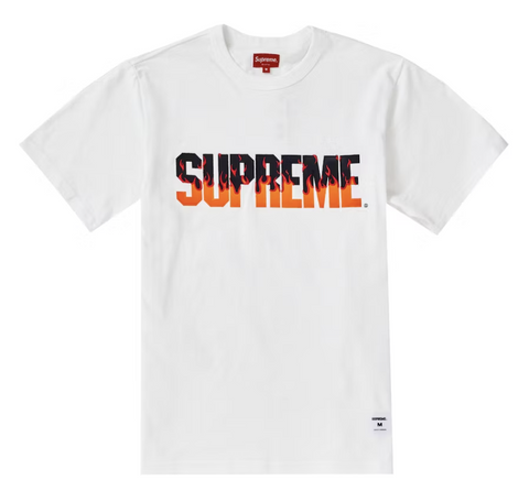 Supreme Flames S/S Top White Pre-Owned