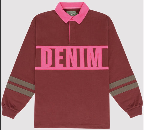 Denim Tears Down by the Tears Rugby Burgundy