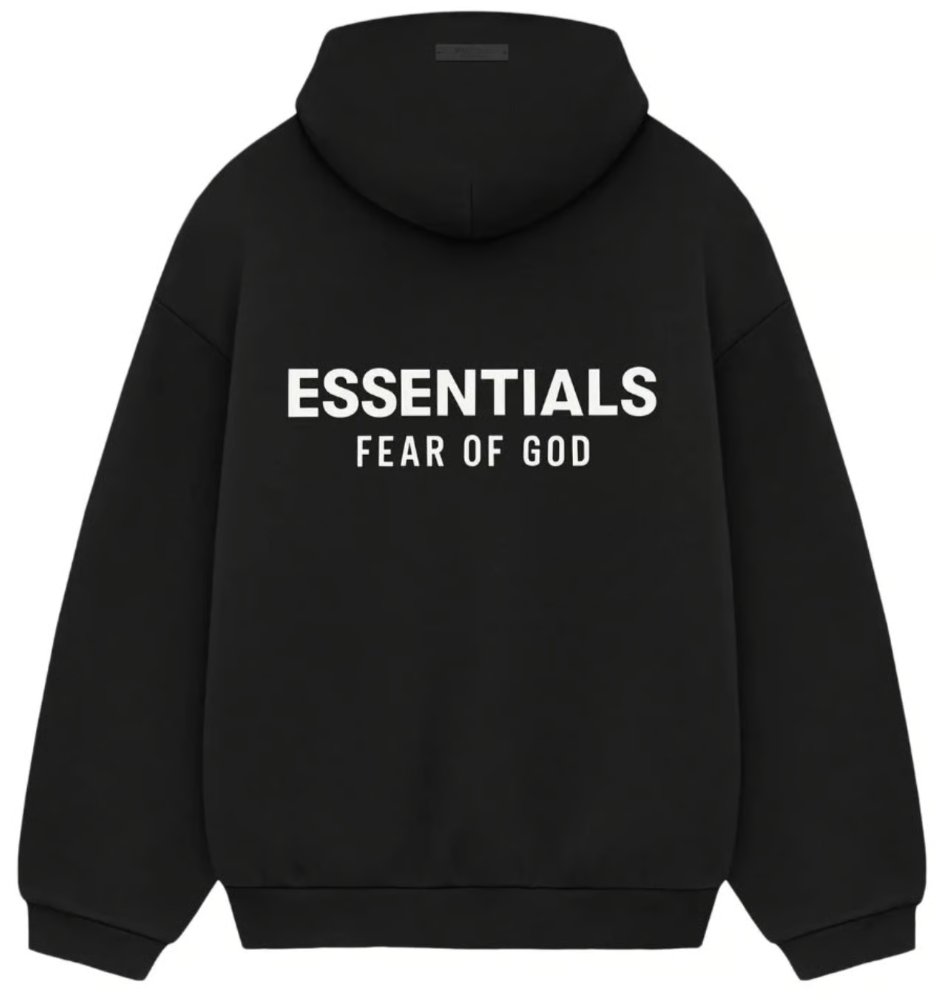 Fear of God Essentials Classic Hoodie Jet Black/White