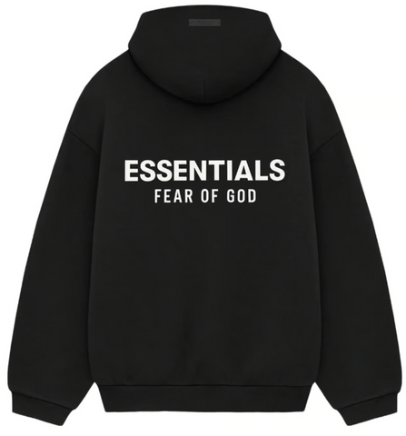 Fear of God Essentials Classic Hoodie Jet Black/White